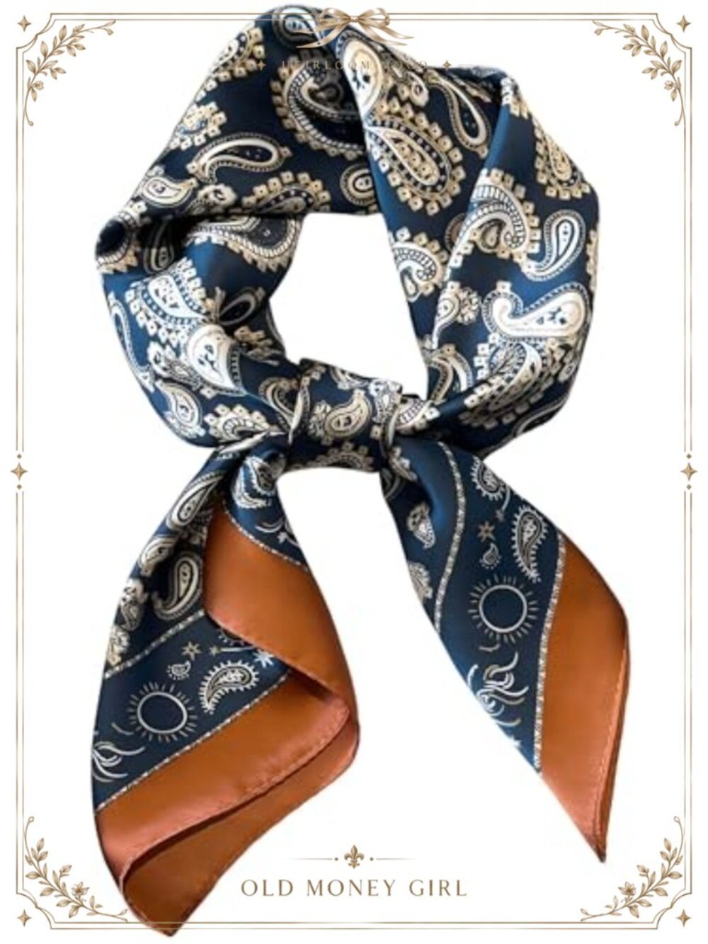 27.5in Silk Feel Satin Square Scarf Neck Hair Bag Accessory